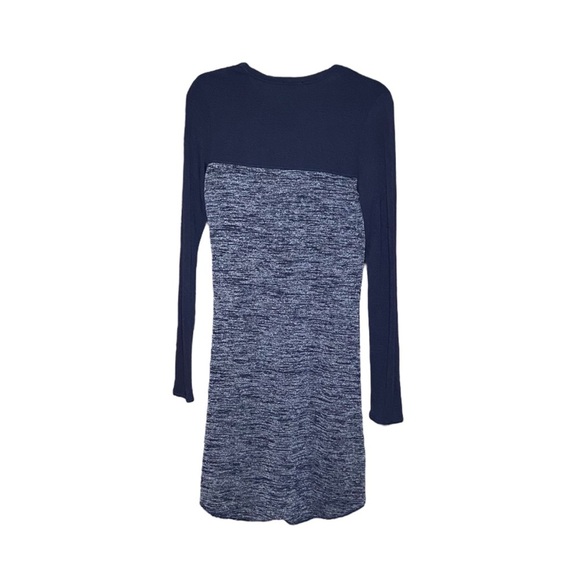Aritzia Wilfred Free Long Sleeve Dress Size Medium Two Tones Heathered Blue - Picture 2 of 4